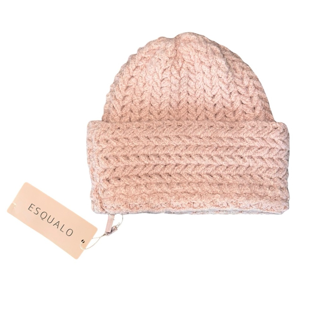 Esqualo NEW Pink Knit Beanie Hat